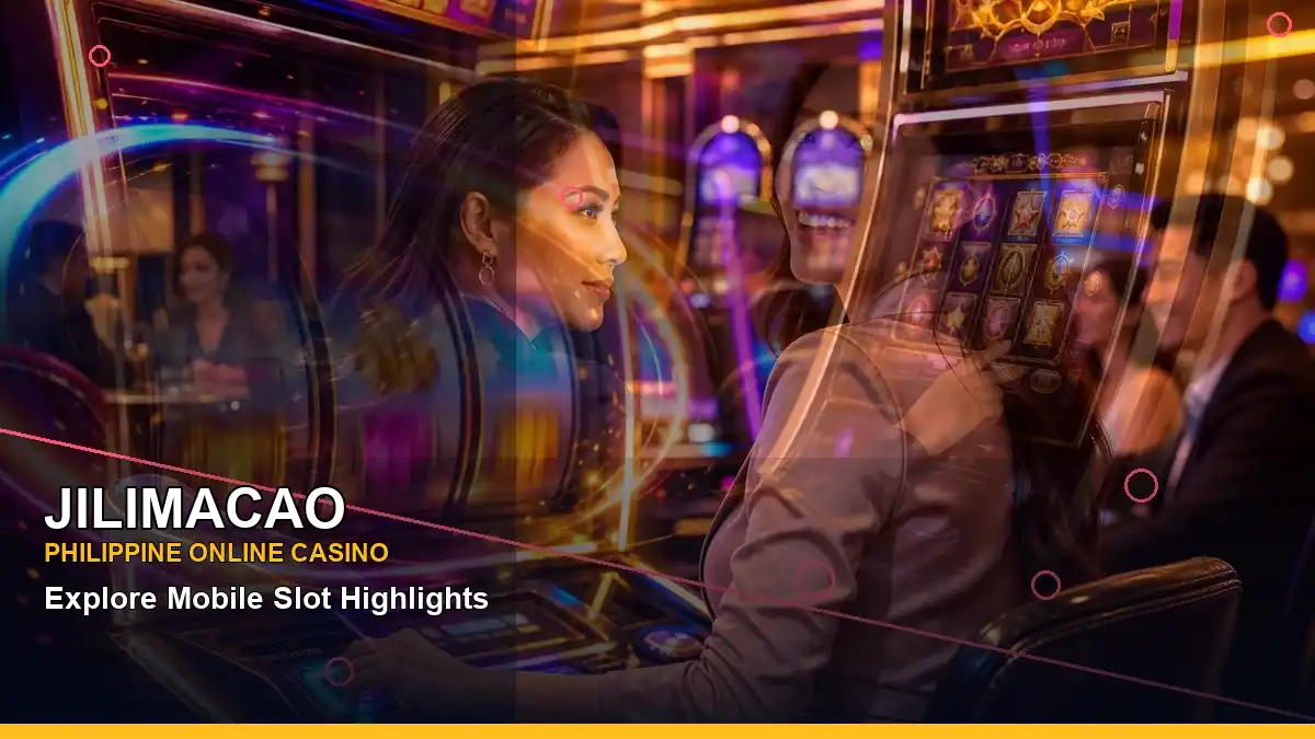 JILIMACAO fruit reels online slot games featuring an adult Filipina casino host with a left-diagonal composition — view 2